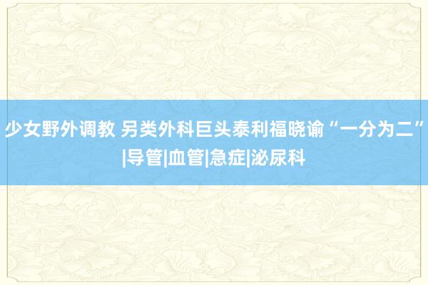 少女野外调教 另类外科巨头泰利福晓谕“一分为二”|导管|血管|急症|泌尿科